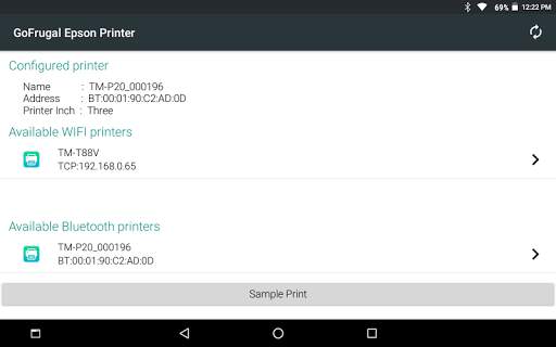 GoFrugal Epson Printer screenshot 6