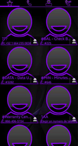 THEME SWIPE DIALER SPETRA PURPLE GLASS screenshot 3