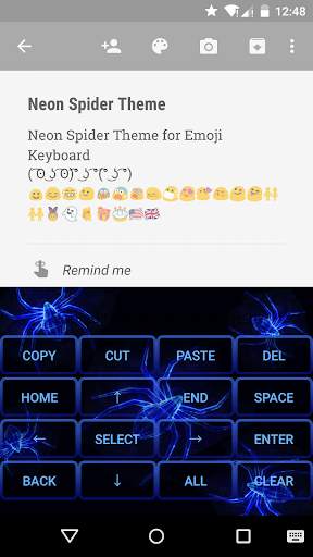 Neon Spider Emoji Keyboard screenshot 3
