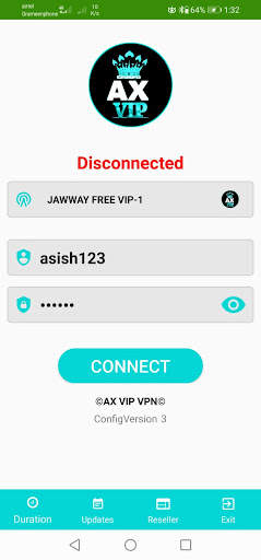 AX VIP VPN screenshot 1