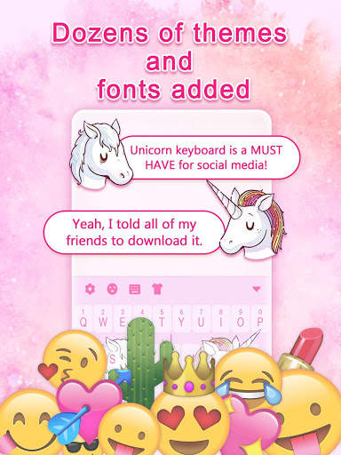Makeup Unicorn Keyboard Theme for Girls screenshot 2