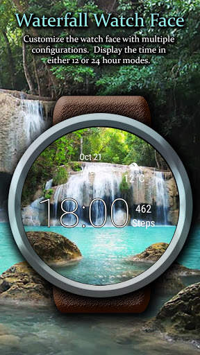 Waterfall Wallpaper Smartwatch Wear OS Watch Faces screenshot 3