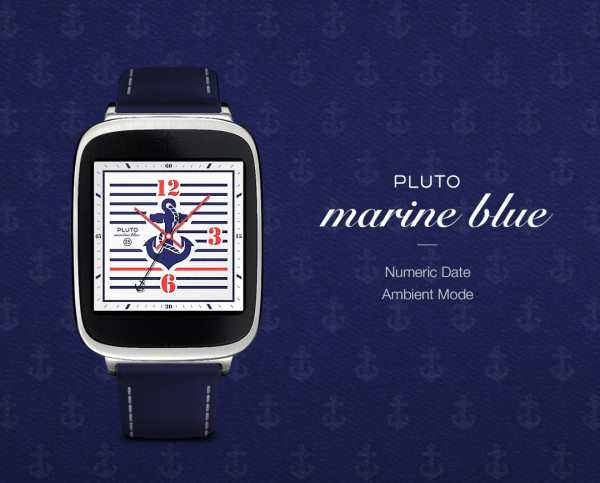 Marine Blue watchface by Pluto 3 تصوير الشاشة