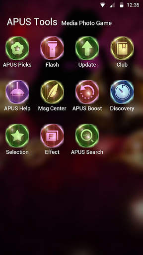 Colorful night-APUS Launcher free theme screenshot 3