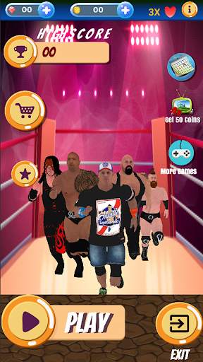 WWE wrestlers Endless Run | Superstar Runner स्क्रीनशॉट 1
