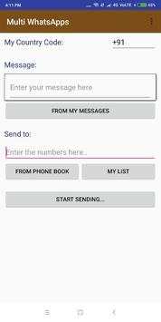 Multiple WhatsApp Sender screenshot 1