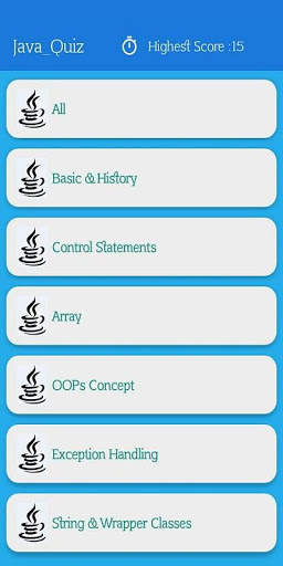 Java Quiz screenshot 2