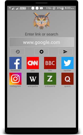 Owl Web Browser - Beta screenshot 1