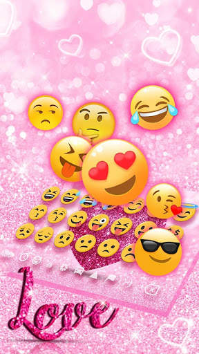 Glitter Love Heart Keyboard screenshot 3