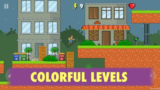 High Voltage 2D — Robots Attack Battle Platformer screenshot 2