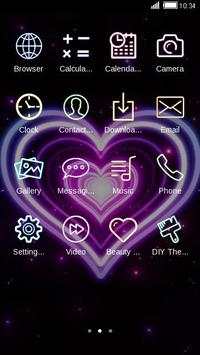 Neon Heart Theme HD: CLauncher screenshot 2