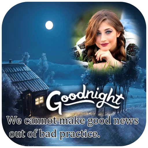 Good Night Photo Frame - Night Photo Frames icon
