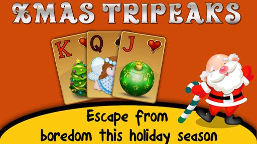 Xmas TriPeaks, card solitaire screenshot 1