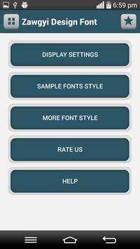 Zawgyi Design Font screenshot 2