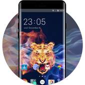 Theme for Lava Iris 503: Fire Tiger Wallpaper 1.0.0