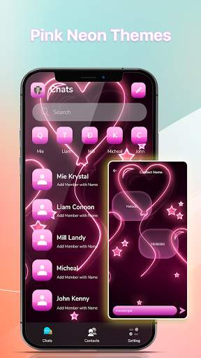 Red Love Theme Message - New Messenger screenshot 6