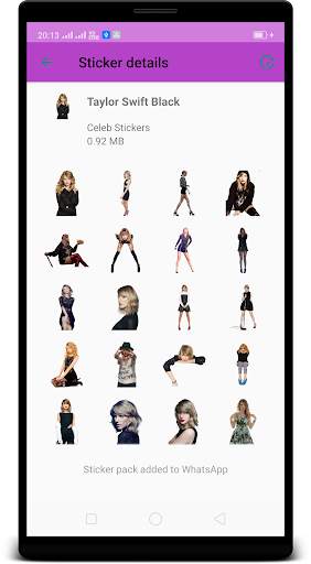 Taylor Swift WAStickerApps : Stickers 4 Whatsapp screenshot 3