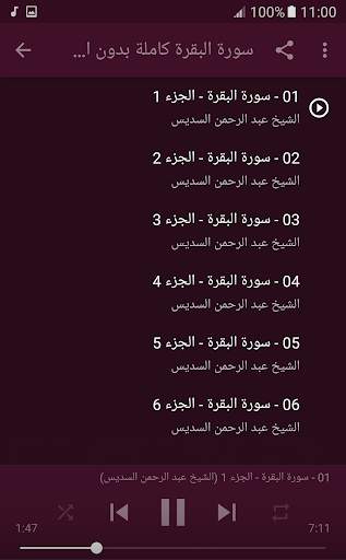 surah al baqarah al sudais offline screenshot 2