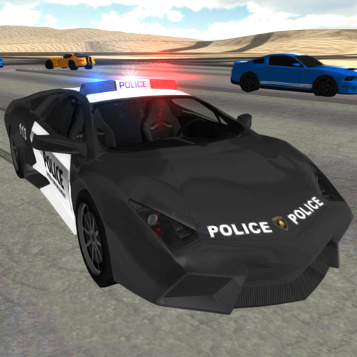 ikon Mengemudi Mobil Polisi