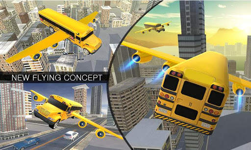 Terbang 3D Sekolah Bus Simulat screenshot 5