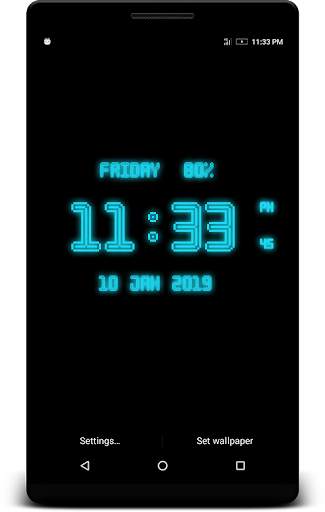 Pixel Digital Clock Live Wp screenshot 4