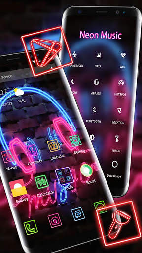 Neon Music APUS Launcher Theme screenshot 4
