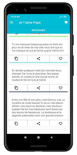 je t’aime Papa  SMS  2020 screenshot 1