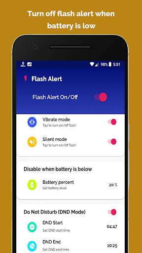 Flash Alert on Call - Flashlight blinking screenshot 2