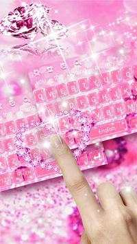 Pink Glitter Keyboard स्क्रीनशॉट 2