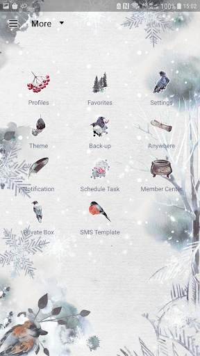 Ink winter Next SMS skin screenshot 3