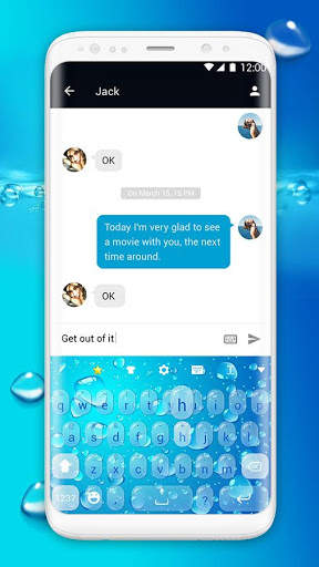 Water Drops Keyboard Theme screenshot 1