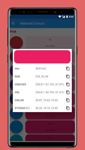 Material Colours screenshot 2