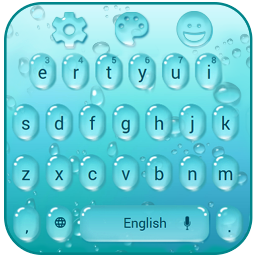 blue drop keyboard theme icon