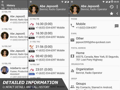Phone and Contacts - AGContacts, Lite edition screenshot 5