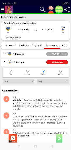 CRICKET SCORES LITE screenshot 4
