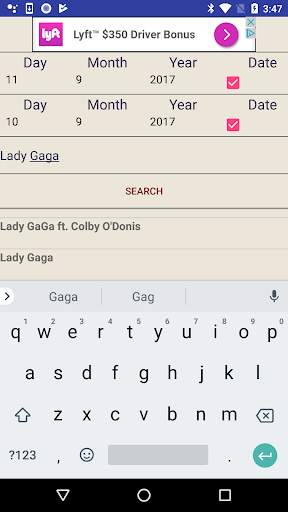 Setlist Lookup App screenshot 1