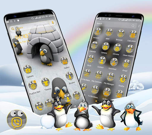 Cute Penguin Launcher Theme screenshot 1