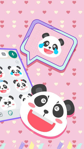 Cute Panda Emoji Stickers - Add to Chats App Free screenshot 3
