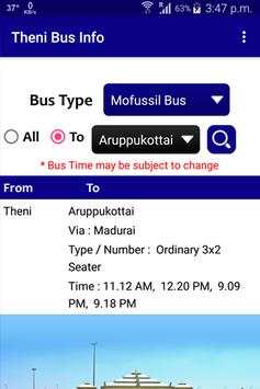 Theni Bus Info screenshot 2