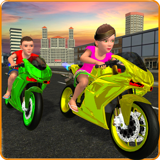Kids MotorBike Rider Race 3D أيقونة