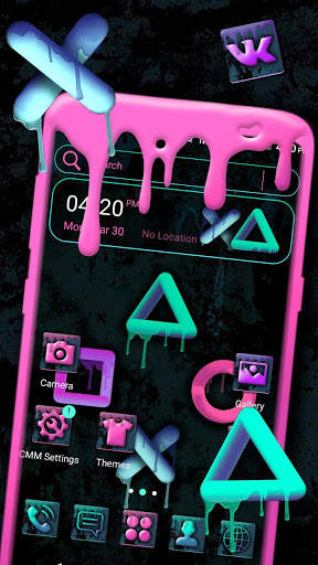 Neon Paint Launcher Theme screenshot 1