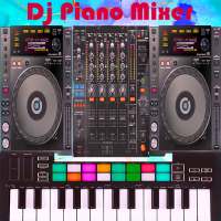DJ Mixer piano virtual music logo