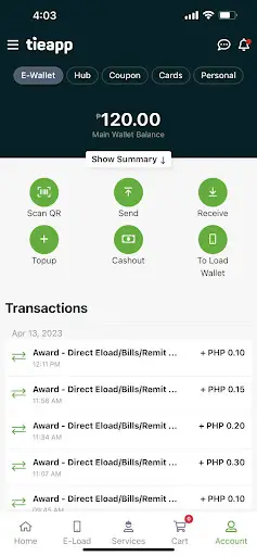 Tieapp screenshot 2