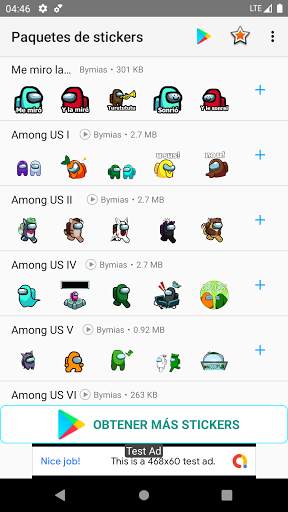 Sticker de AmongUs con movimiento para WhatsApp screenshot 2