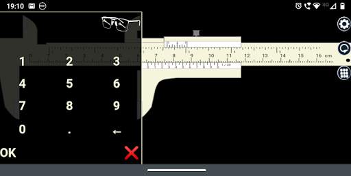 Metric vernier caliper learning tool screenshot 2
