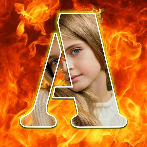 Fire Text Photo Frame - Fire Photo Frames screenshot 2