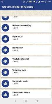 Group Links for Whatsapp- Unlimited Groups screenshot 1