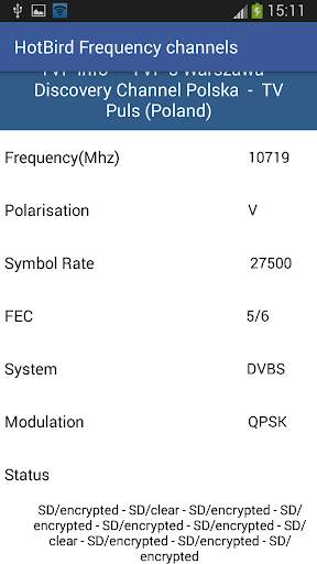 HotBird Frequency Channels screenshot 5