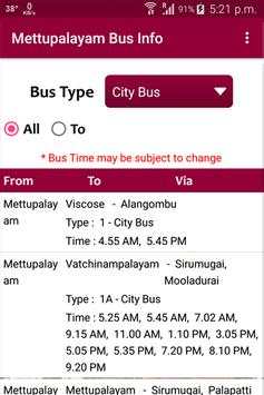 Mettupalayam Bus Info screenshot 4