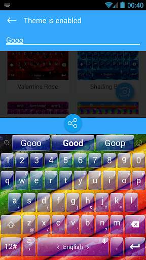 Keyboard Theme G DropsColorful screenshot 2